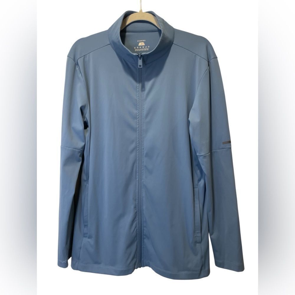 FIOBOC SmoothBlend Quick Dry Stand Collar Sports Fitness Jacket in Blue size M